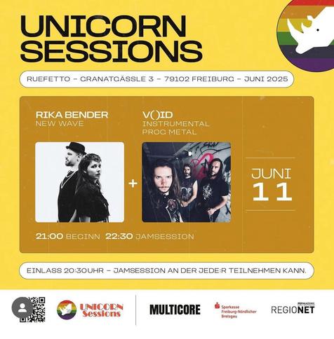 Rika Bender + V()ID bei den unicornSessions im Ruefetto am Mittwoch