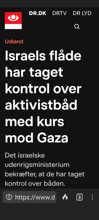 "Israels flåde har taget kontrol over aktivistbåd med kurs mod Gaza"