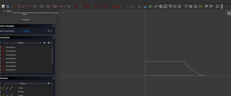 FreeCad screenshot, 2D shape