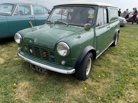 Happy #MiniMonday with this #ClassicMini Van. We manufacture and supply engine bay stickers for these and other Classic Minis - http://miniphernalia.co.uk