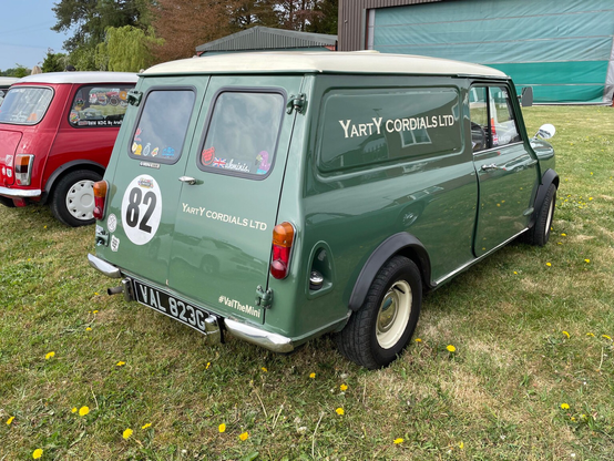 Happy #MiniMonday with this #ClassicMini Van. We manufacture and supply engine bay stickers for these and other Classic Minis - http://miniphernalia.co.uk