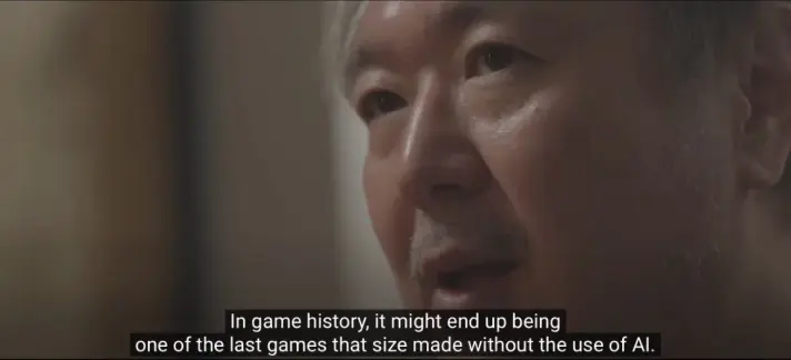 Kotaro Uchikoshi: "In game history, it might end up being one of the last games that size made without the use of AI."