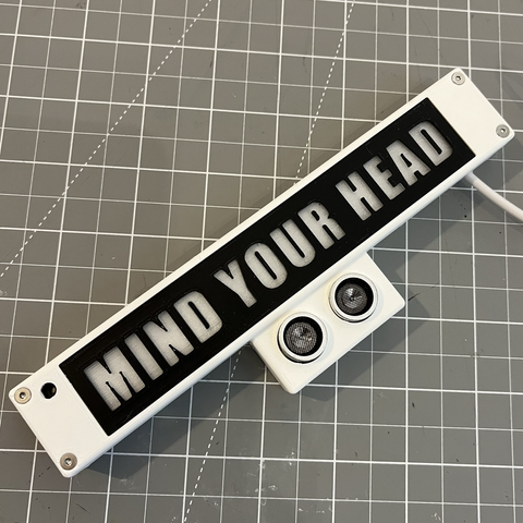 'Mind your head' warning sign