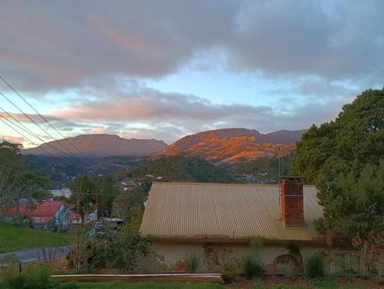 Sunset over Queenstown Tasmania