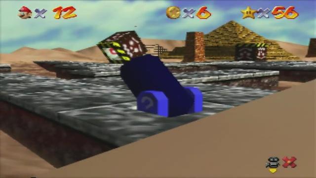 [N64 4K] Super Mario 64 - Shifting Sand Land: Star 5 - Free Flying for 8 Red Coins