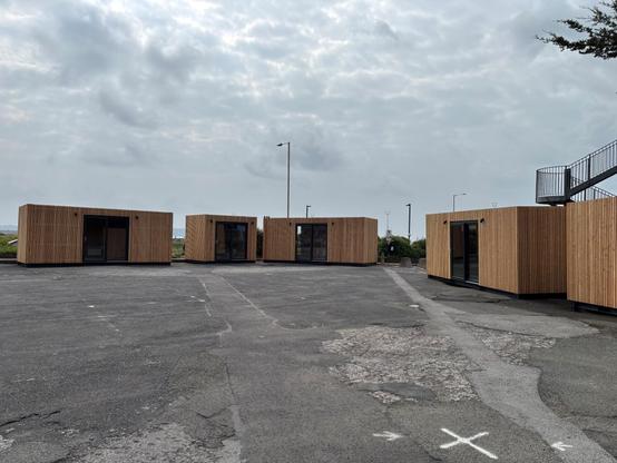 Shipping container retail units in Porthcawl