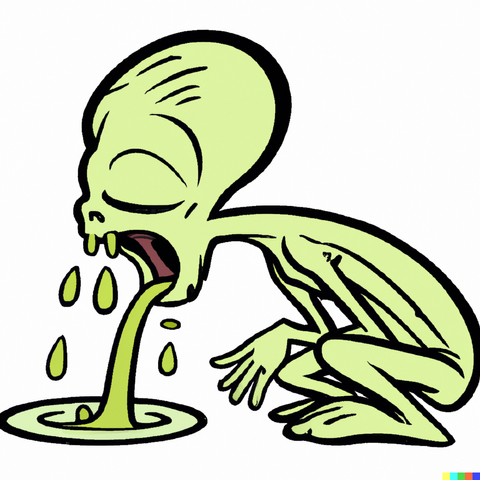 Alien vomit, image by DALL-E