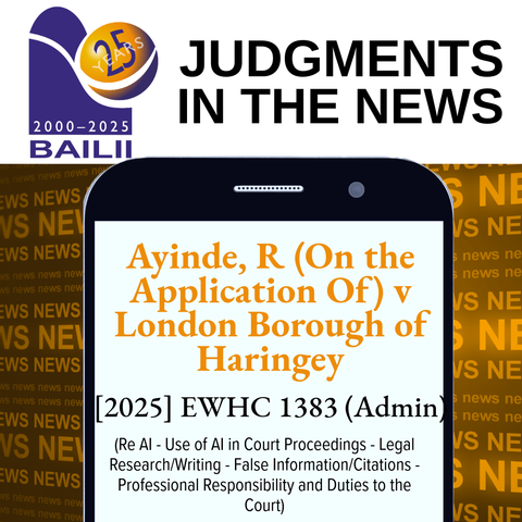Cell phone screen with post text about the judgment on it