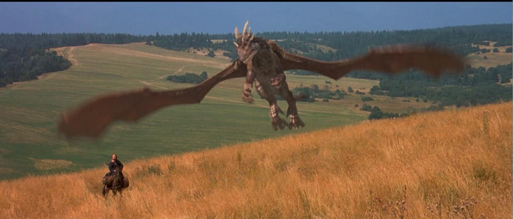Flying draco next to the riding bowen
