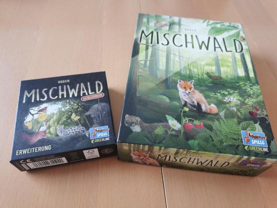 Spieleschachteln Entdeckungen und Mischwald Grundspiel