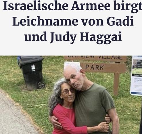 Nur noch die sterblichen Überreste konnten geborgen werden. Gadi und Judy Hahgai