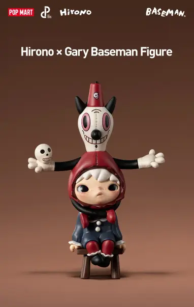 Figura de colección de Hirono en colaboración con Gary Baseman para PopMart. Representa a una niña de aspecto adorable, con un jumper azul manga larga, medias panty rojas y zapatitos negros, mirando hacia el espectador con gesto de confusión, sentada en un banquito de madera portando un tipo de capucha que forma parte del cuerpo de un muñeco de identidad indefinida, muy común en el arte de Baseman, que asemeja el estilo de caricaturas retro. 

El muñeco usa guantes blancos, el rostro es del mismo color con ojos alargados y sonrisa tiesa. Posa en forma de T, en una de sus manos lleva una calavera y en la cabeza una fez. Sus piernas se enrollan alrededor de la cabeza de la niña, como si fuera un lazo.
