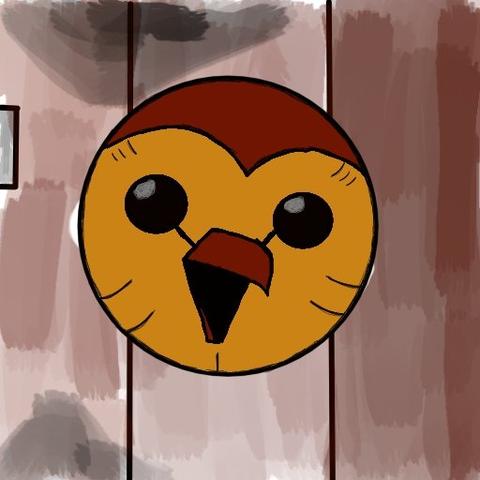 A digital sketch of Hooty from The Owl House