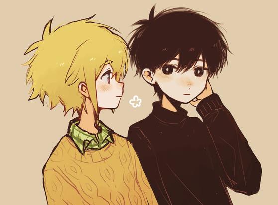 Two anime boys (Basil and Sunny from Omori)