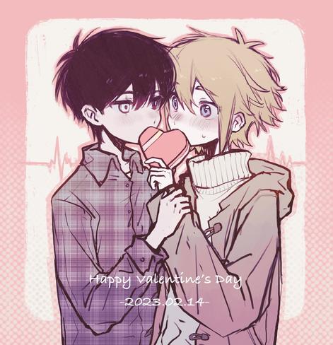 Sunny and Basil on Valentine's day