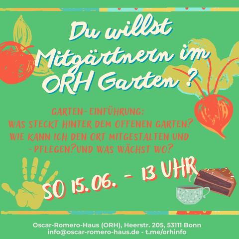 Mitgärtnern im ORH Garten - Onboarding