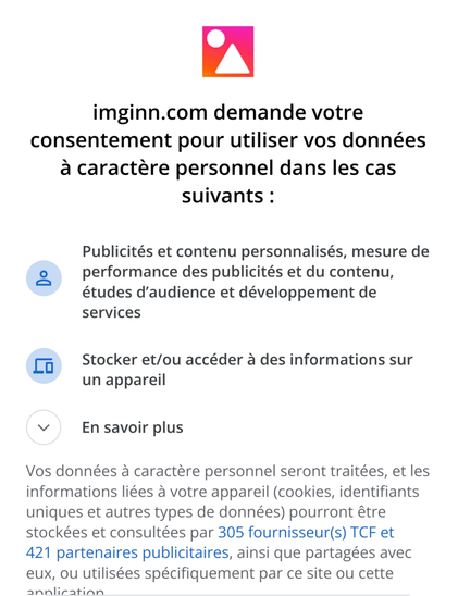 imginn.com demande votre consentement pour utiliser vos données à caractère personnel dans les cas suivants :


 Publicités et contenu personnalisés, mesure de performance des publicités et du contenu, études d’audience et développement de services

 Stocker et/ou accéder à des informations sur un appareil

En savoir plus 

Vos données à caractère personnel seront traitées, et les informations liées à votre appareil (cookies, identifiants uniques et autres types de données) pourront être stockées et consultées par 305 fournisseur(s) TCF et 421 partenaires publicitaires, ainsi que partagées avec eux, ou utilisées spécifiquement par ce site ou cette application.

[…]
