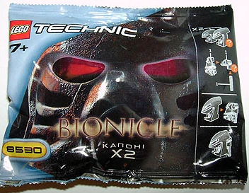An un-opened Lego Bionicle 'Kenohi X2' pack (8530).