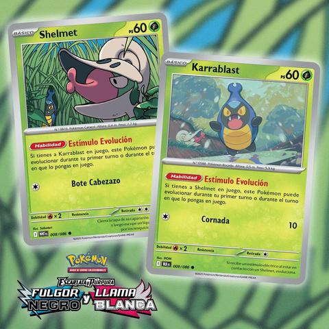 Cartas de Shelmet y Karrablast