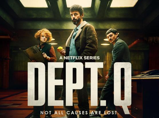 Poster advertising Netflix detective series set in Edinburgh, Dept Q
