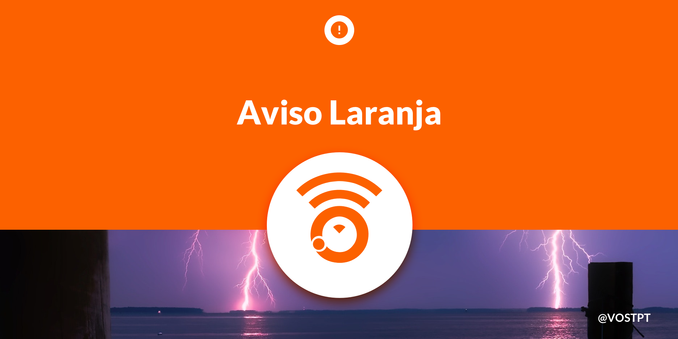 Aviso Laranja devido a Trovoada