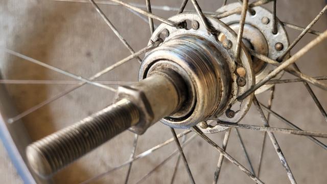 Cleaned and lubricated rear hub