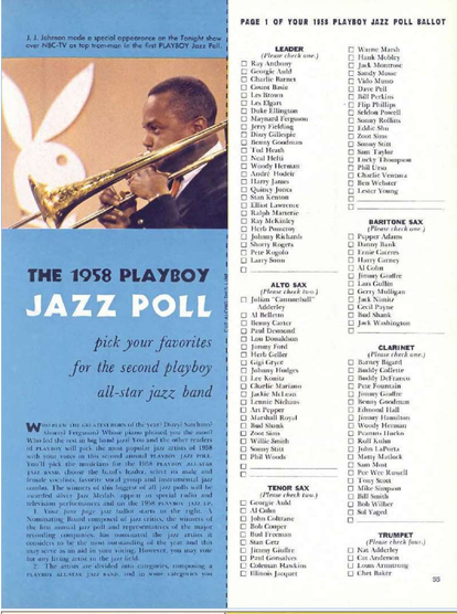 Playboy 1958 Jazz Poll 1