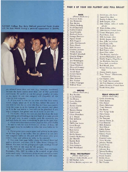 Playboy 1958 Jazz Poll 3