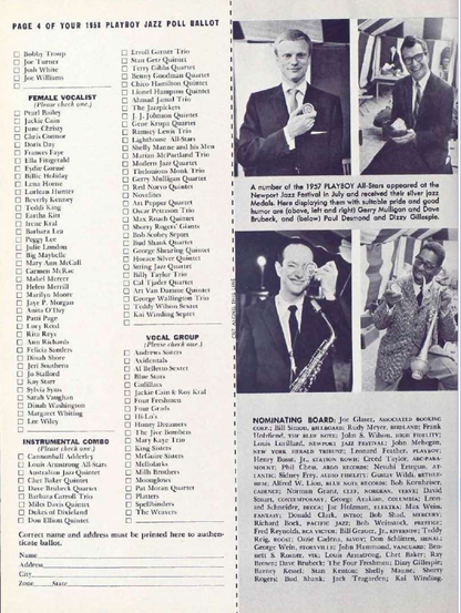 Playboy 1958 Jazz Poll 4