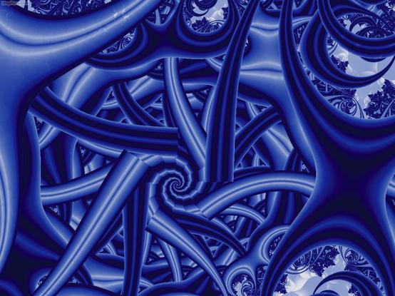 blue snaky spirals