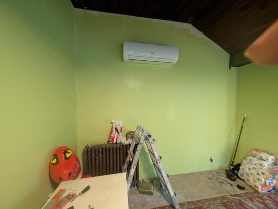 Tosot Indoor Unit hung in a room mid remodel