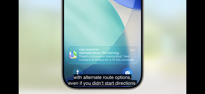 A screenshot from the just announced iOS 26. The screenshot includes a notification that I can barely see.