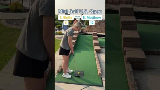 2025 Mini Golf U.S. Open Round 1, 1. Bella vs 8. Matthew (Holes 5-6) #golf #minigolf #usopen #viral