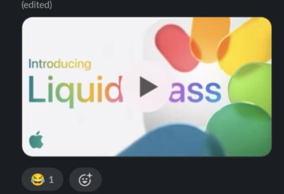 Screenshot of Apple Inc video with Liquid ass showing because the play button is over the G.
