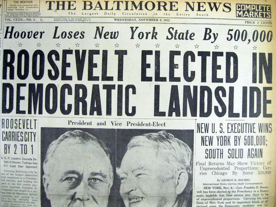FDR election headlines