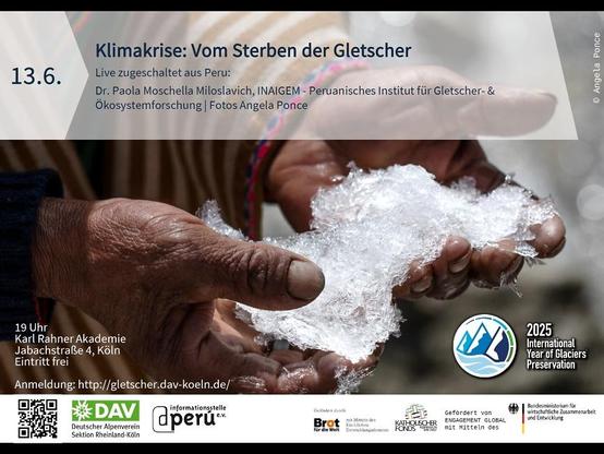 Die Informationen zur Gletscherveranstaltung am 13.06.