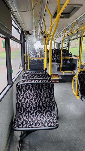 Interior of a VDL Citea with BVG moquette