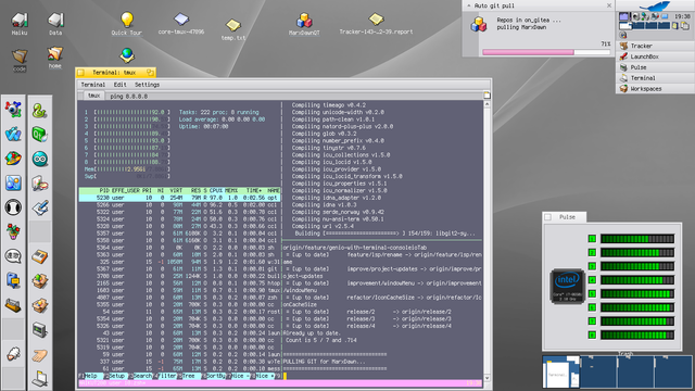 Haiku desktop with pixel perfect fonts