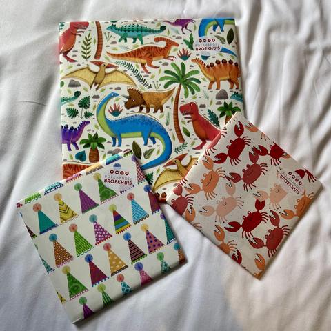 Three books. For three kids! Two X Nijntje and for our very own offspring a chunky Dikkie Dik.

I love how they're all wrapped in a different paper. It's an unneeded detail that matters.
