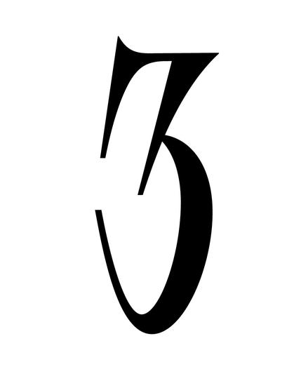 »3« aus der schrift klynok 
(plakatmotiv)