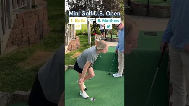 2025 Mini Golf U.S. Open Round 1, 1. Bella vs 8. Matthew (Holes 7-8) #golf #minigolf #usopen #viral