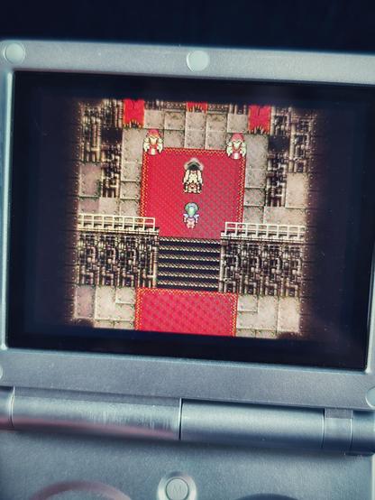 Terra in front of Emperor Ghestal from Final Fantasy VI