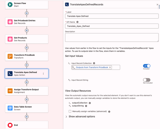 Translate and Serialize Action