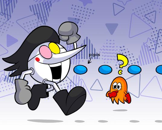 PAC-SPAMTON, a hybrid of Spamton and PAC-MAN, and Clyde.