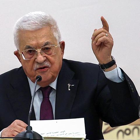 Mahmoud Abbas, the president of the Palestinian Authority, in the Israeli-occupied West Bank city of Ramallah in April.