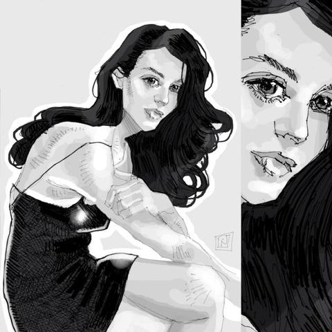 drawing of a woman