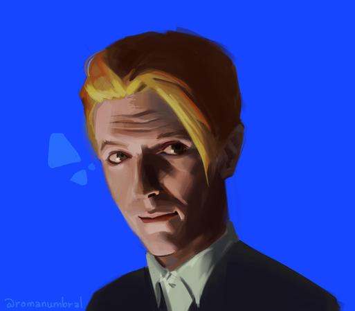 Un retrato de David Bowie.