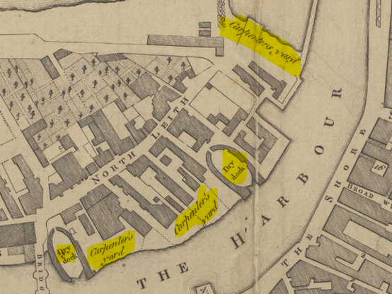 Alexander Wood's 1777 Town Plan "To the magistrates, the commissioners of police and the four Incorporations" from the collection of the WS Society, Reproduced with the permission of the National Library of Scotland