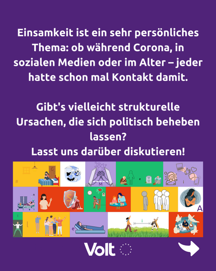Einsamkeit ist ein sehr persönliches Thema: ob während Corona, in sozialen Medien oder im Alter – jeder hatte schon mal Kontakt damit. Gib's vielleicht strukturelle Ursachsen, die sich politisch beheben lassen? Lasst uns darüber diskutieren!