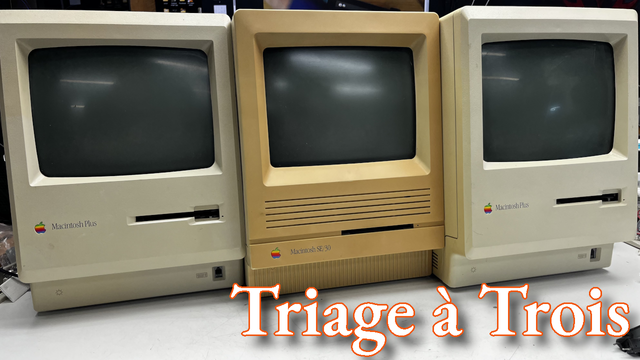 three compact macs that need to be worked on